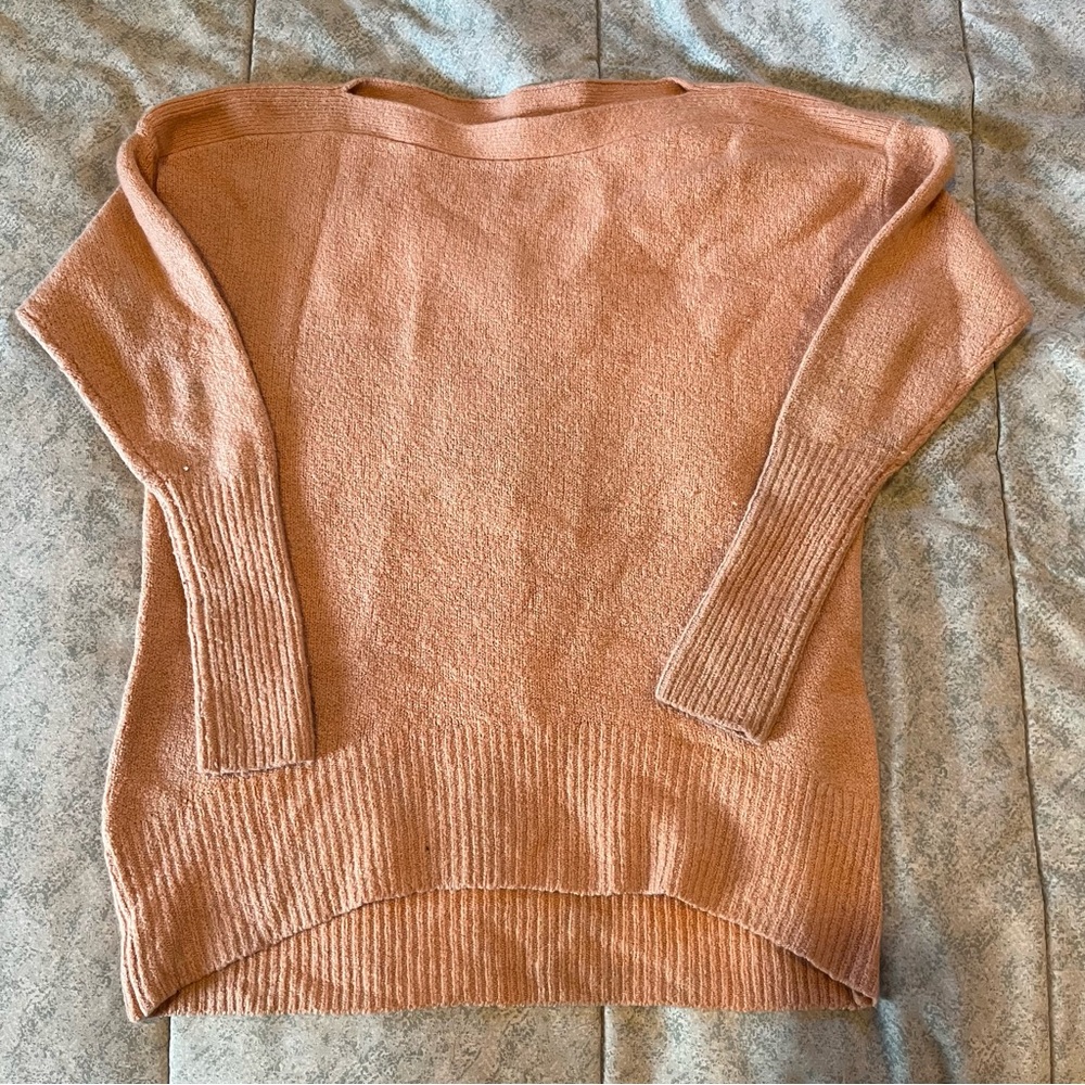 Anthropologie Peach Crew Neck Sweater